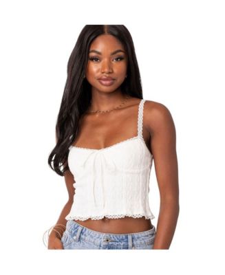【melt the lady】lace up cropped tops melt the lady lace up cropped tops トップス - メルカリ