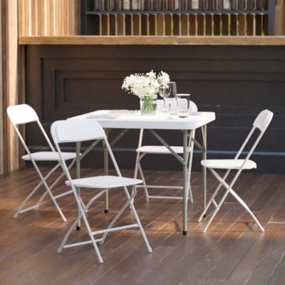 Plastic Folding Chair - 4 Pack 650Lb Weight Capacity