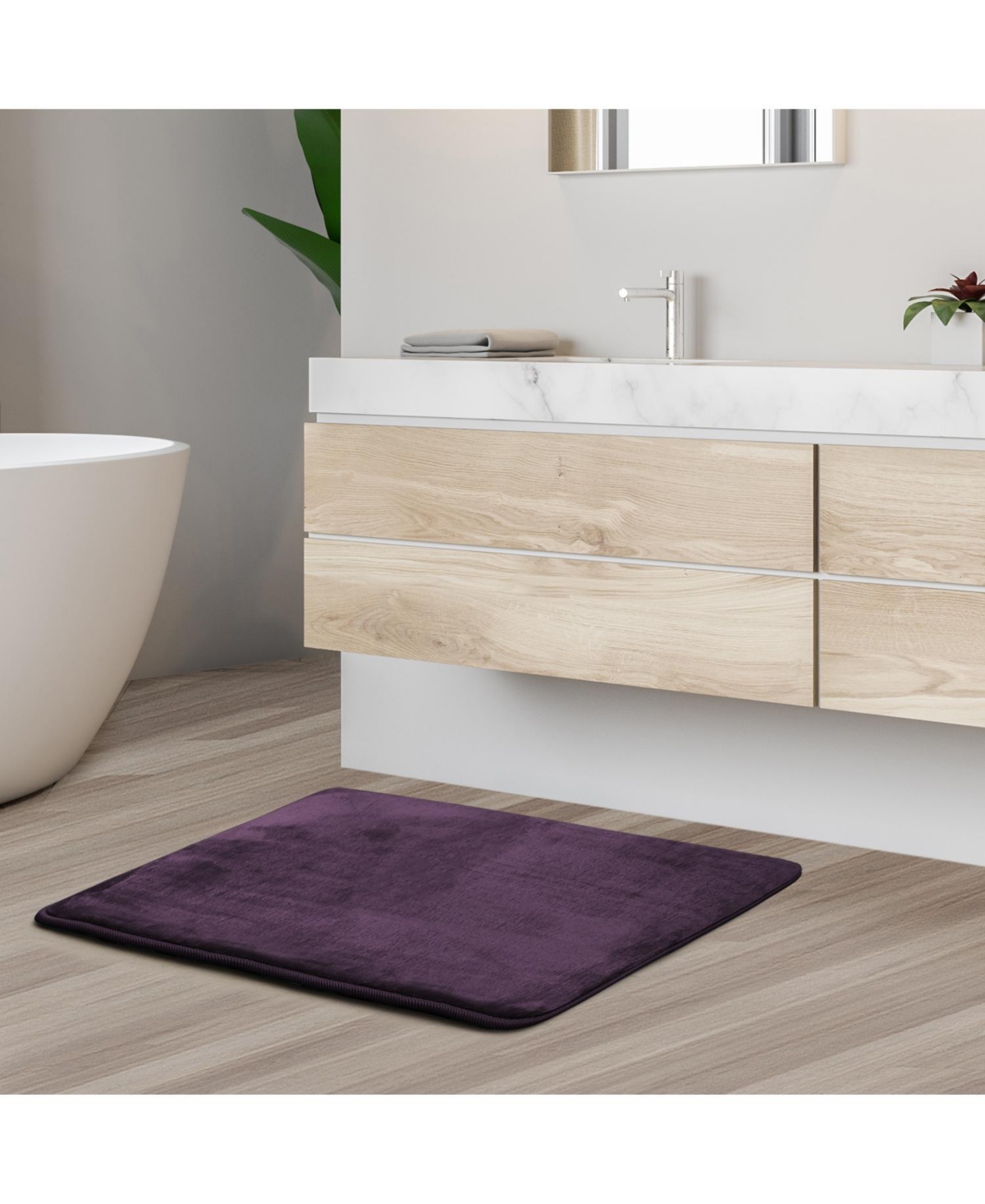 Non-Slip, Ultra Soft Plush, Memory Foam Bath Rug - Small 17