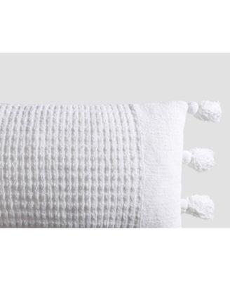 Braided Pom Pom Decorative Pillow, 14" x 36"