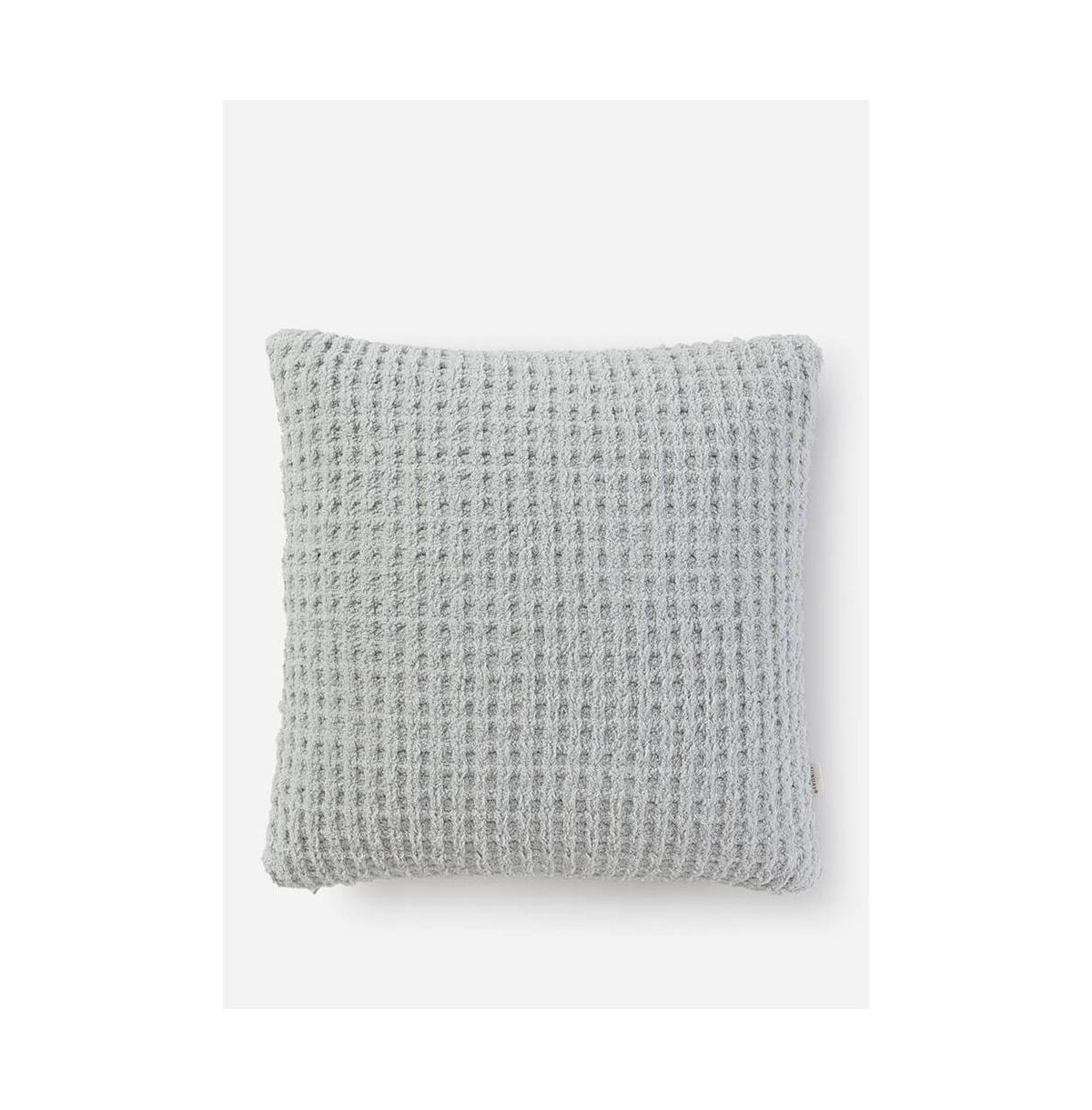 Sunday Citizen Snug Waffle Decorative Pillow, 20" X 20" In Cloud Gray