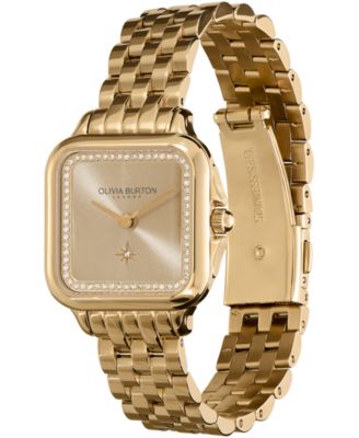 Women's Grosvenor Soft Square Gold-Tone Stainless Steel Bracelet Watch 28mm