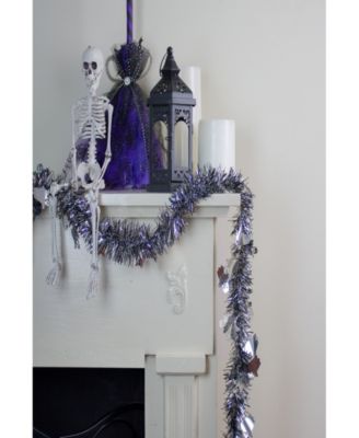 Ghosts Halloween Tinsel Garland, 50' Unlit