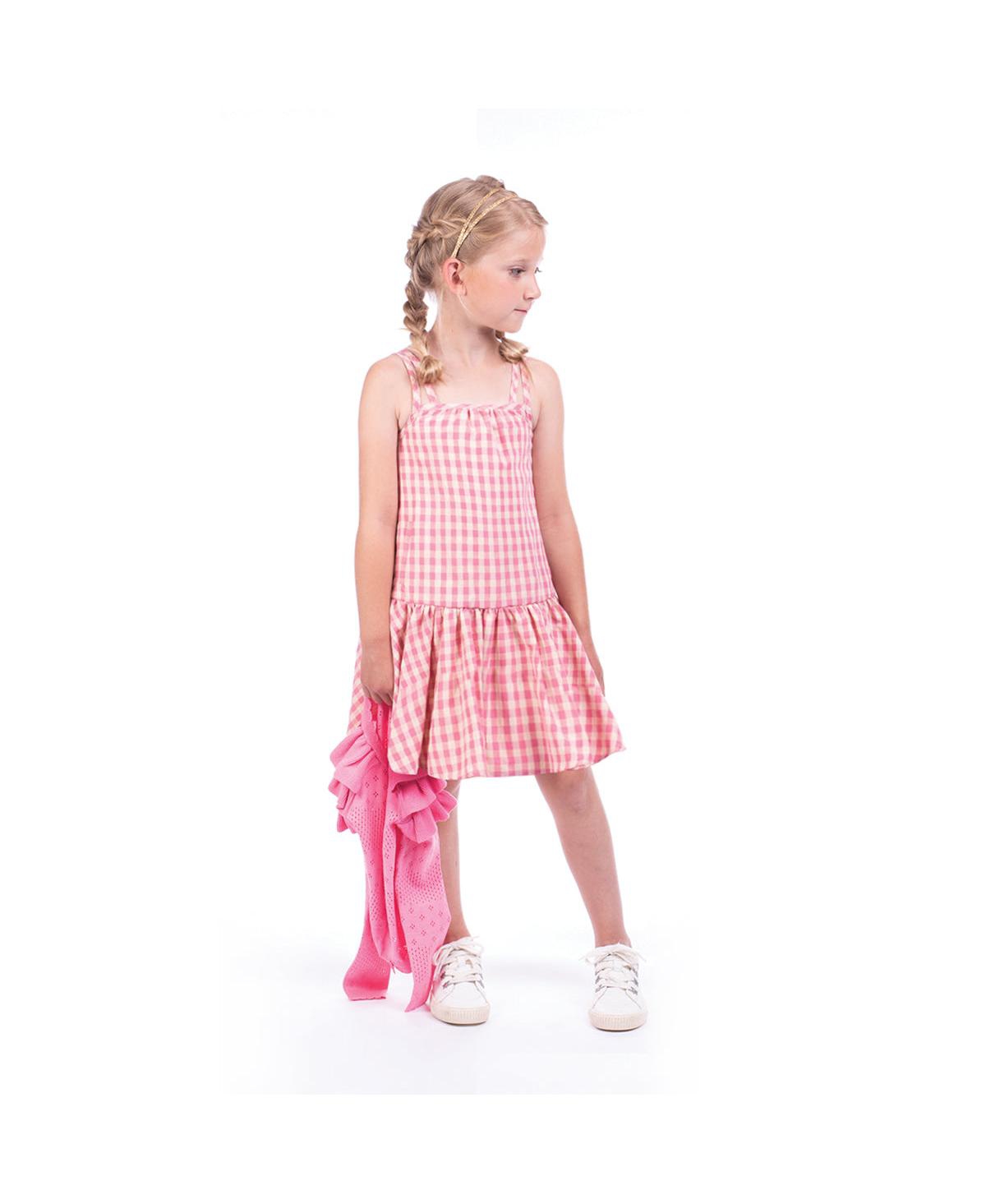 Imoga Collection Little Girls Nova Punch Check and Tie Tye Dress - Open miscellaneous 998