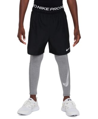 Nike Big Boys Pro Warm Dri FIT Logo Print Tights Macy s