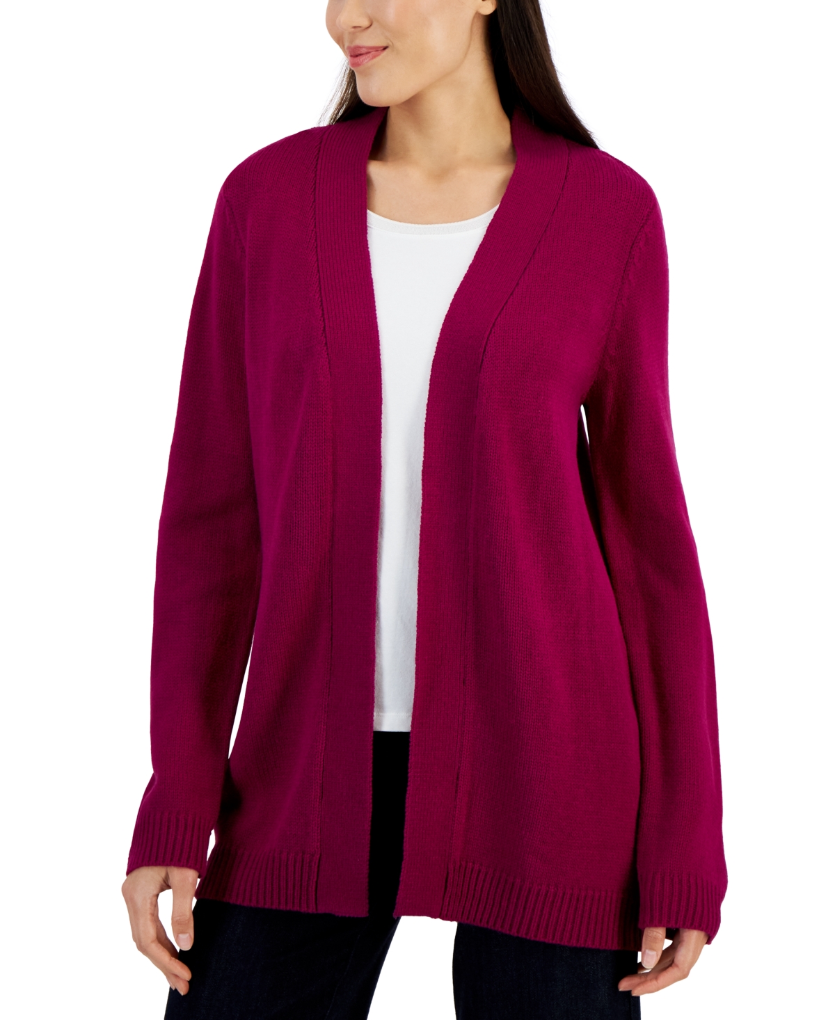 Karen Scott Women s Open Front Cardigan Created for Macy s Smart Closet