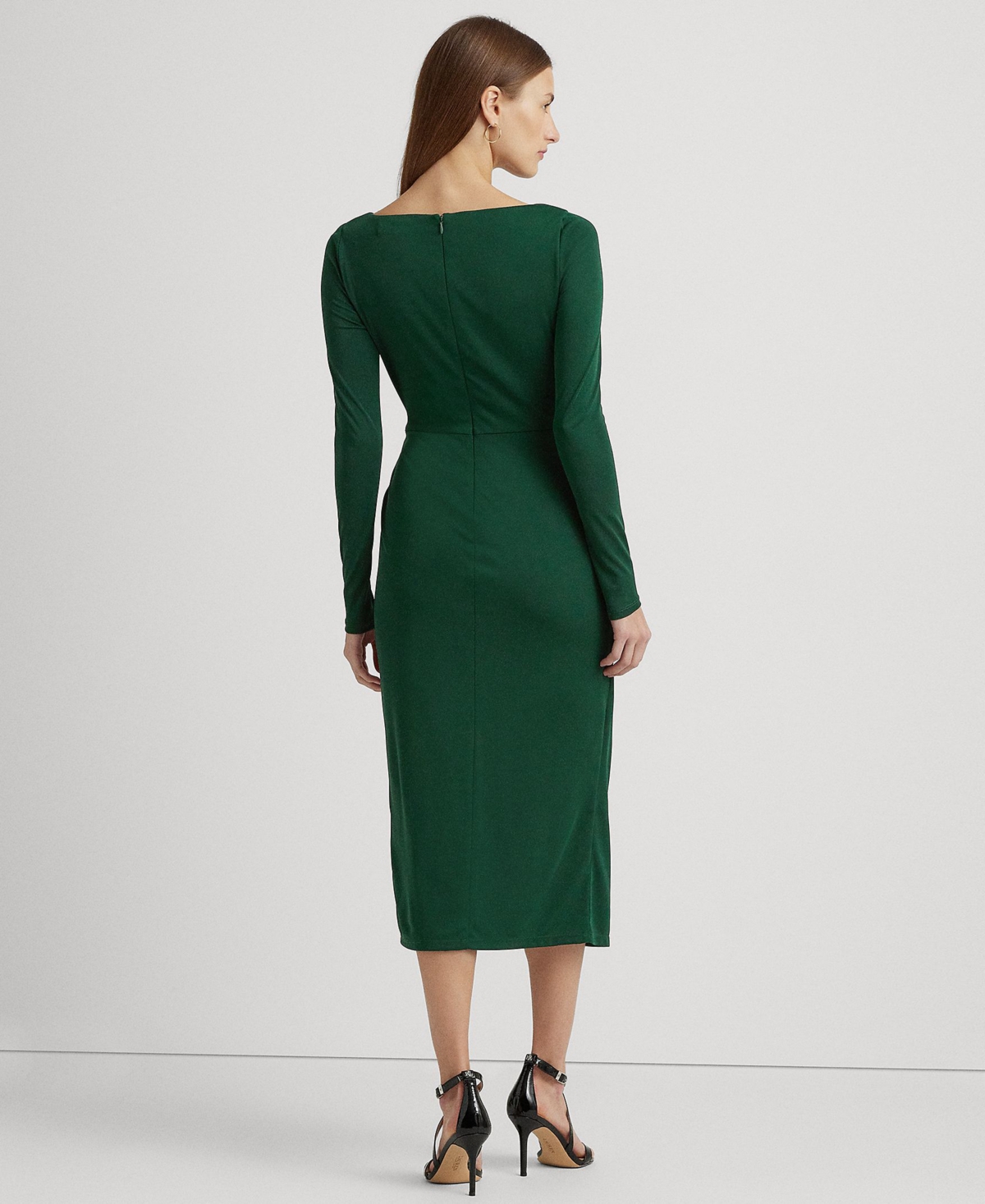 Lauren Ralph Lauren Women's Faux-Wrap Sheath Dress - Season Green
