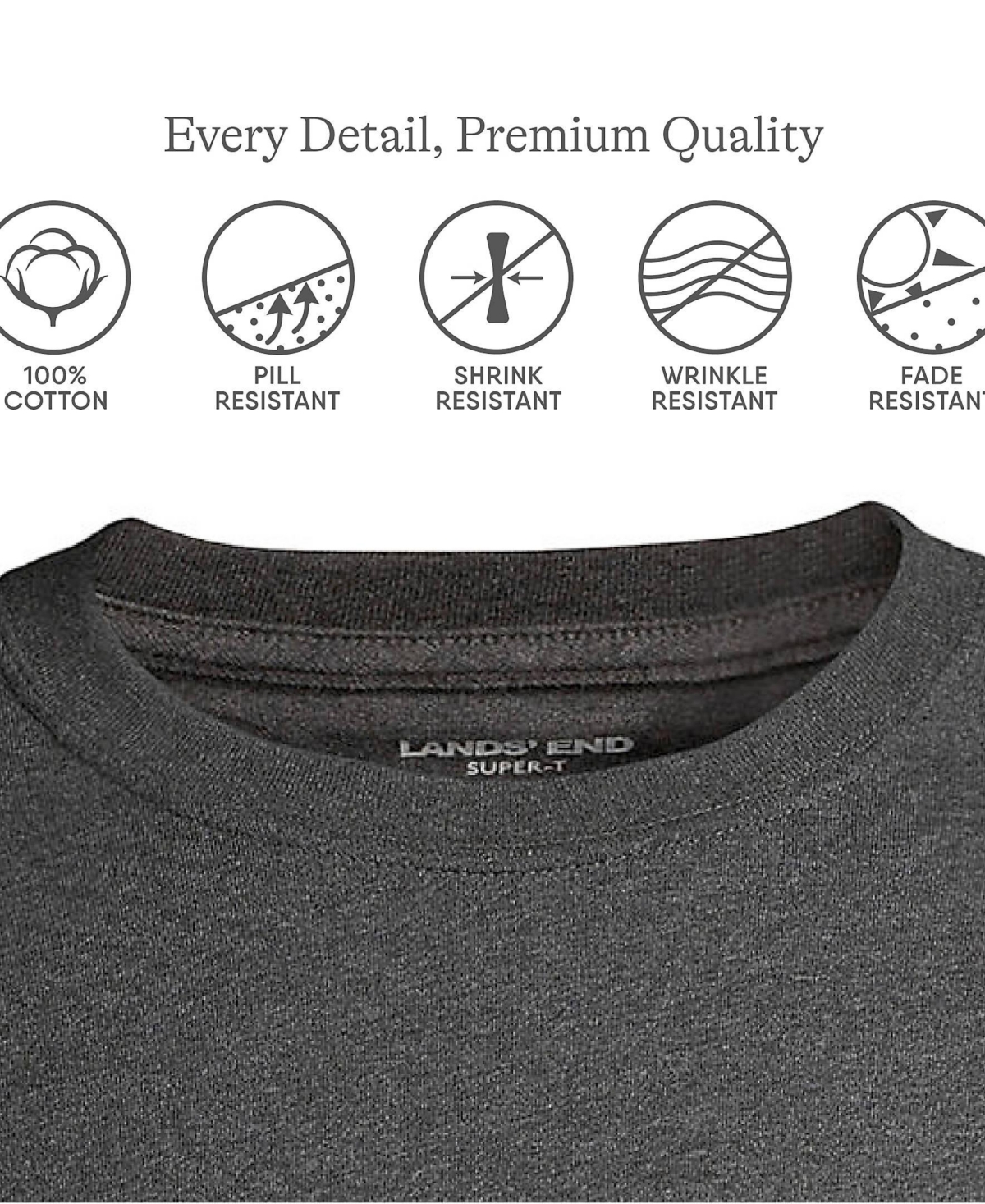 Lands' End Big & Tall Super-t Short Sleeve T-Shirt