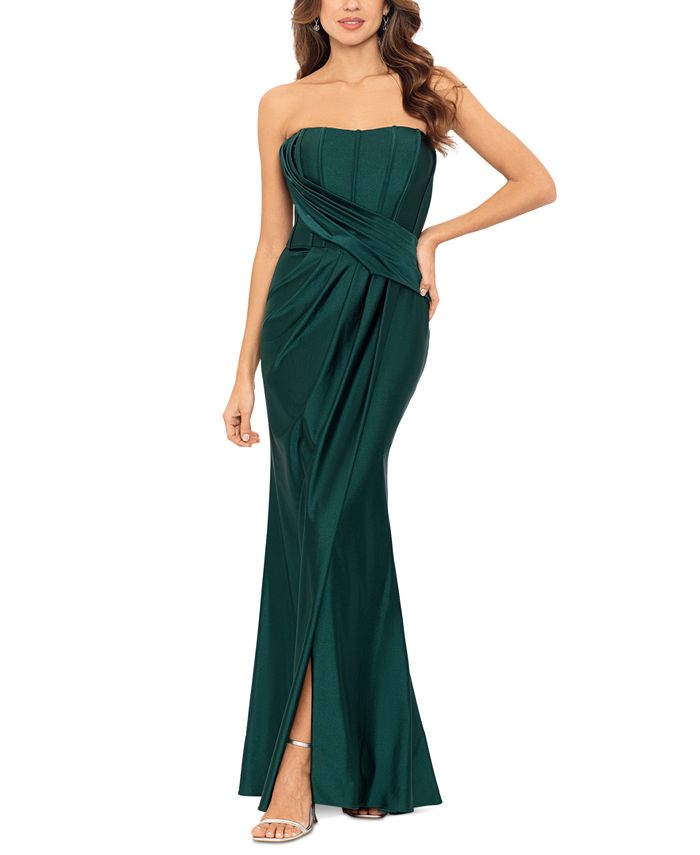 Betsy & Adam Women's Corset Strapless Gown Macy's