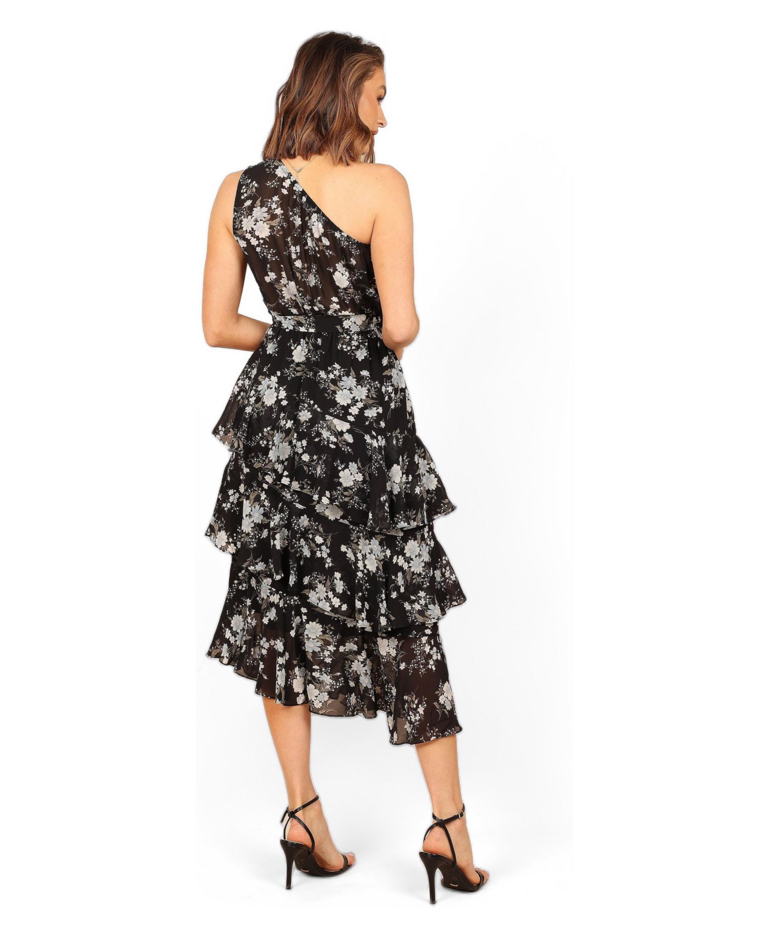 Women's Brigette One Shoulder Tiered Midi Dress