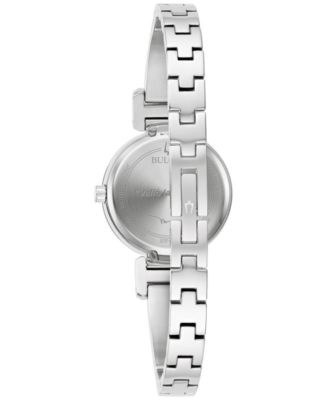 Women's Marc Anthony Modern Diamond Accent Stainless Steel Bangle Bracelet Watch 26mm