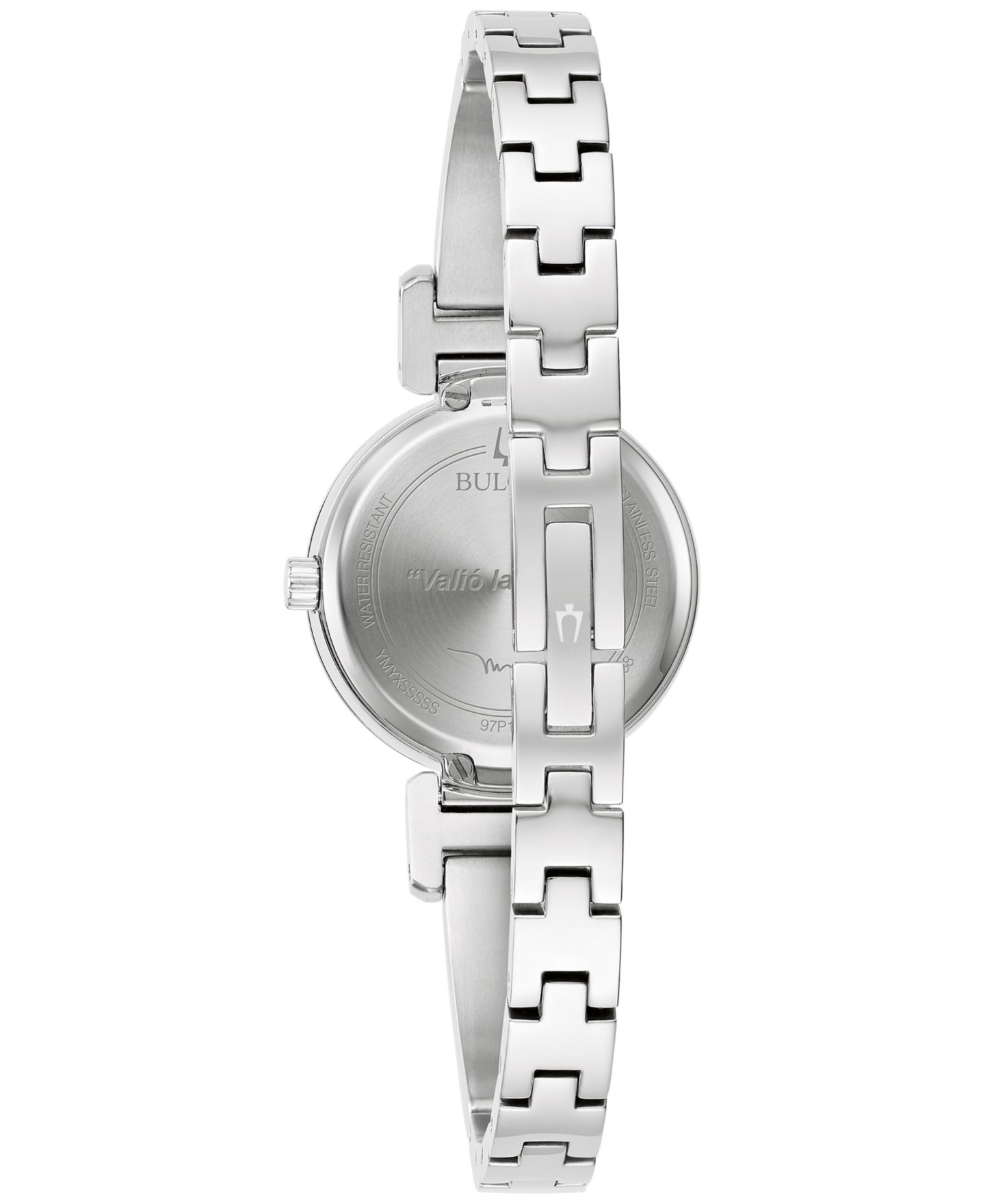 Женские часы Bulova Marc Anthony Modern Diamond Accent Stainless Steel Bangle Bracelet Watch 26mm — фото 3