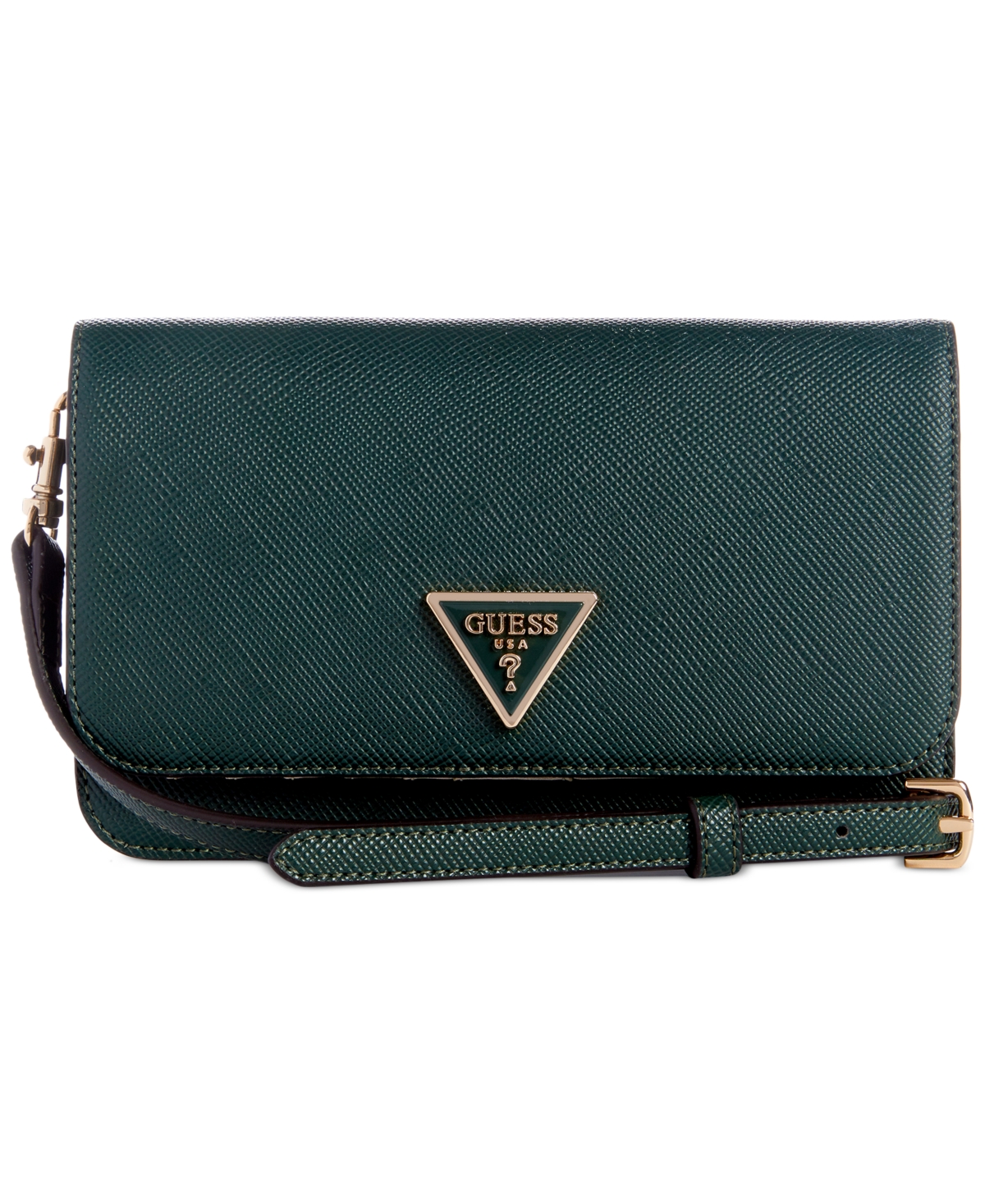 Guess Noelle Small Flap Organizer Crossbody In Forest