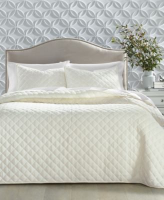 Charter Club Velvet Quilts Created For Macys In Silver