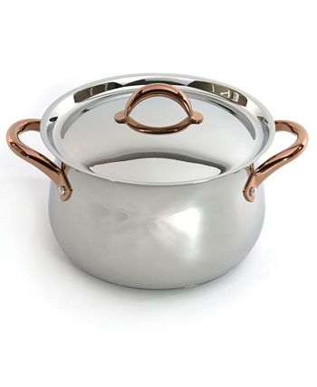 BergHOFF Gold 11Pc 18/10 SS Cookware Set, Rose Gold Handles, Metal Lids in  the Cooking Pots department at