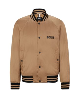 Hugo Boss Men's Branded Satin Bomber Jacket - Macy's