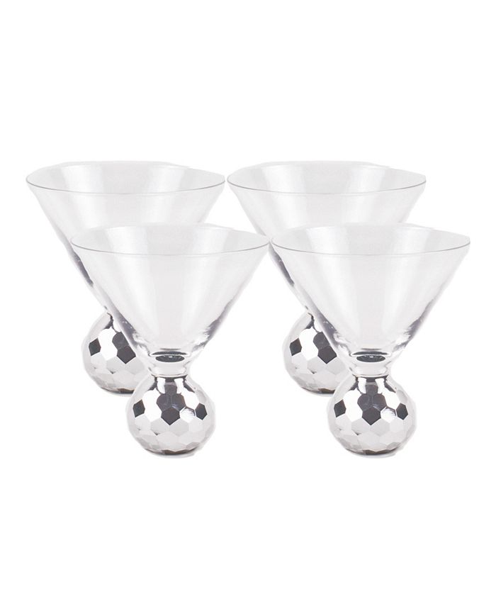 8 Oak Lane Glass Stemmed Martini Glasses, Set of 4 - Macy's