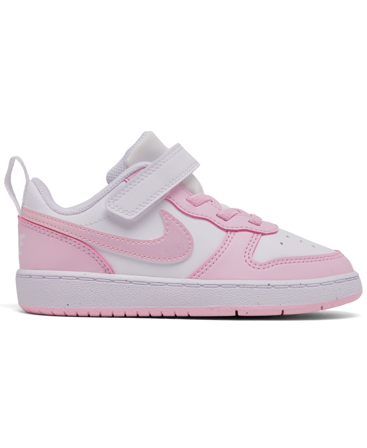 Nike Toddler Girls Court Borough Low Recraft Adjustable Strap Casual Sneakers From Finish Line In White