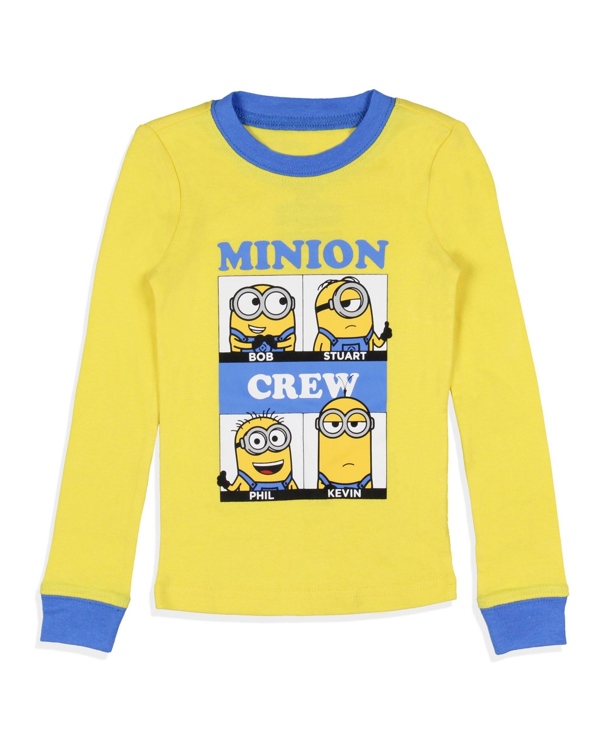 Despicable Me Toddler Boys Minions Crew Bob Stuart Phil Kevin Sleep Pajama Set