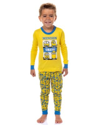 Toddler Boys Minions Crew Bob Stuart Phil Kevin Sleep 2PC Tight Fit Pajama Set
