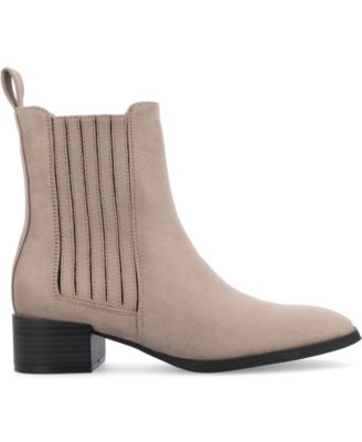 Journee Womens Wrenley Medium and Wide Width Chelsea Square Toe Booties