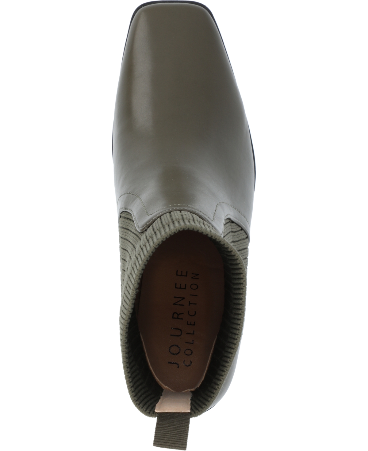 Journee Collection Women's Harlowe Chelsea Knit Block Heel Booties