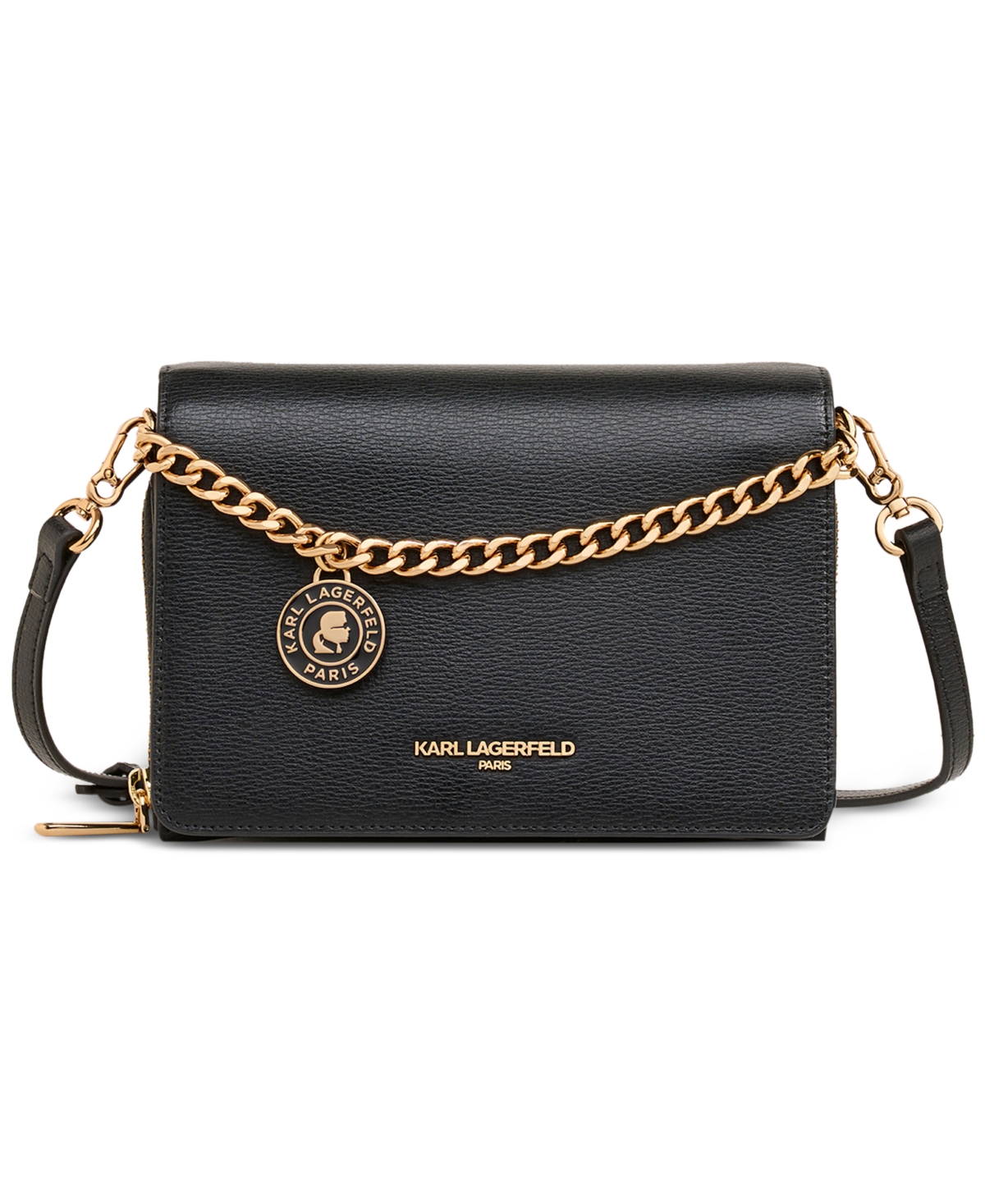 Karl Lagerfeld Lourdes Crossbody In Black