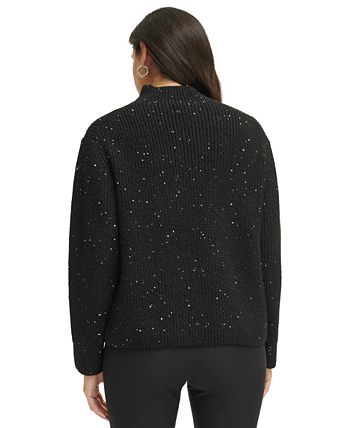 Calvin Klein Women s Sequin Embellished Knit Pullover Sweater Macy s