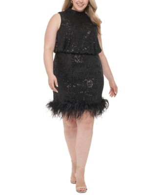 Feather Dresses Plus Size