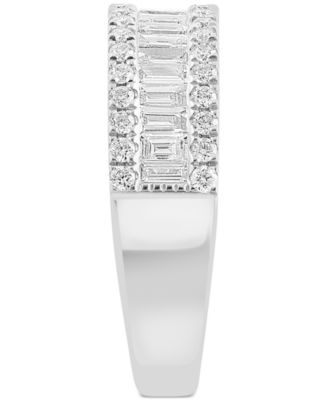 EFFY&reg; Diamond Baguette & Round Band (7/8 ct. t.w.) in 14k White Gold (Also available in 14k Gold)