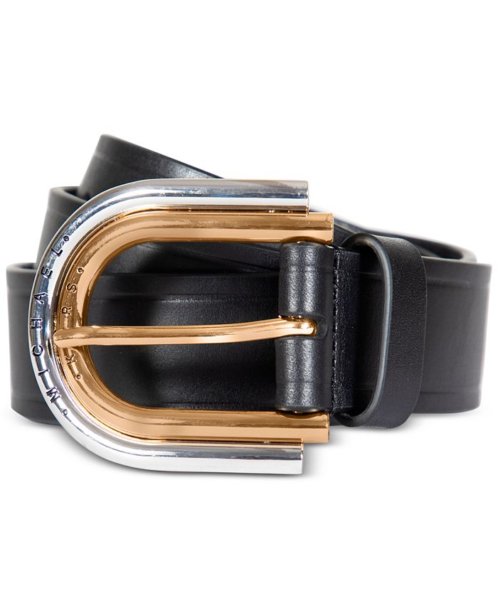 Michael kors black discount and gold belt