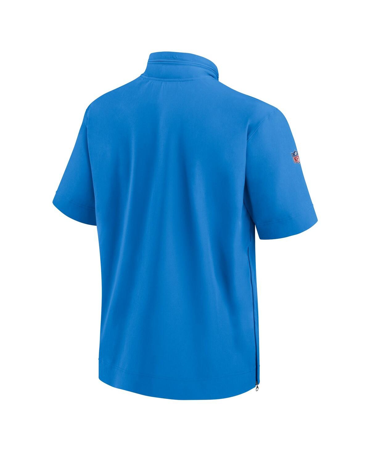Men's NikeLos Angeles Chargers Sideline Coach Short Sleeve Hoodie Quarter-Zip Jacket - Powder Blue