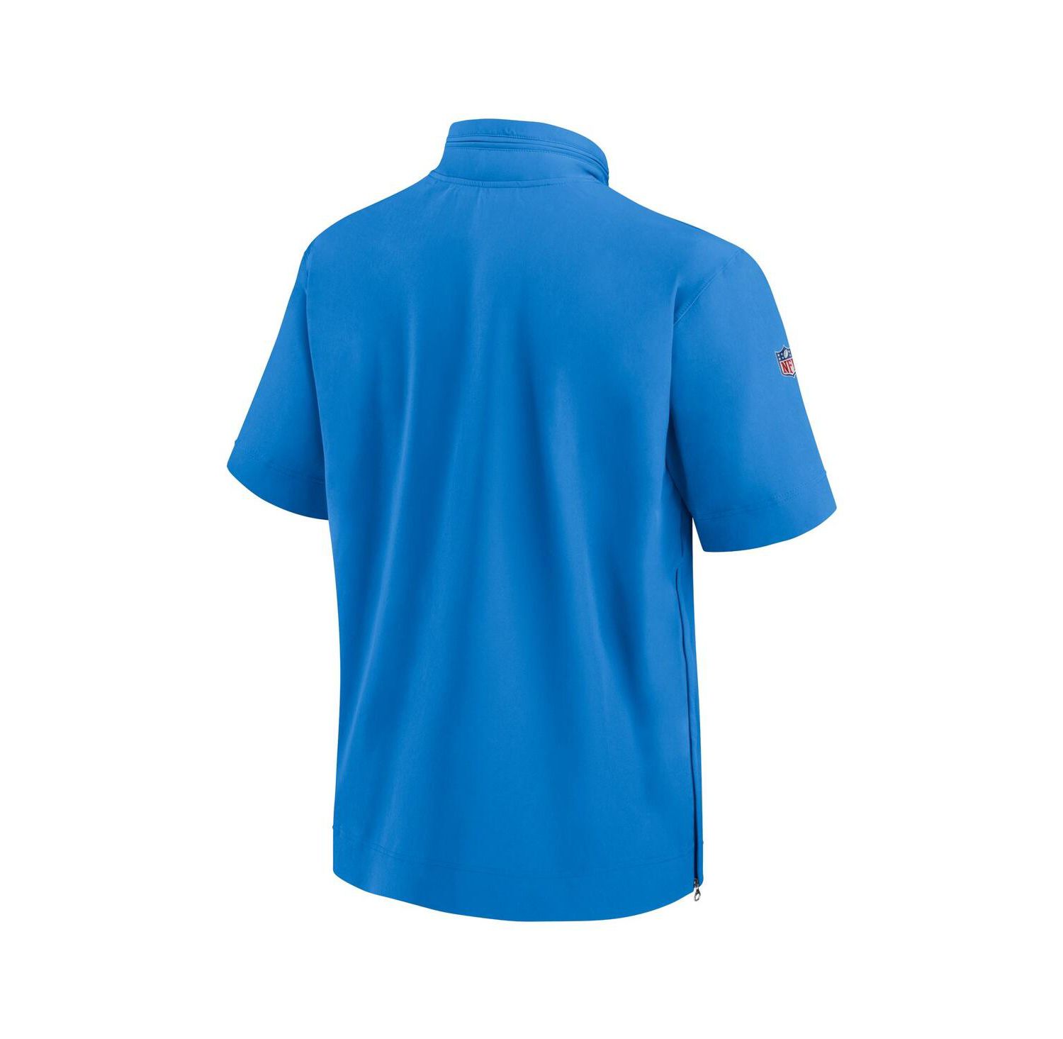 Men's Powder Blue Los Angeles Chargers Sideline Coach Short Sleeve Hoodie Quarter-Zip Jacket