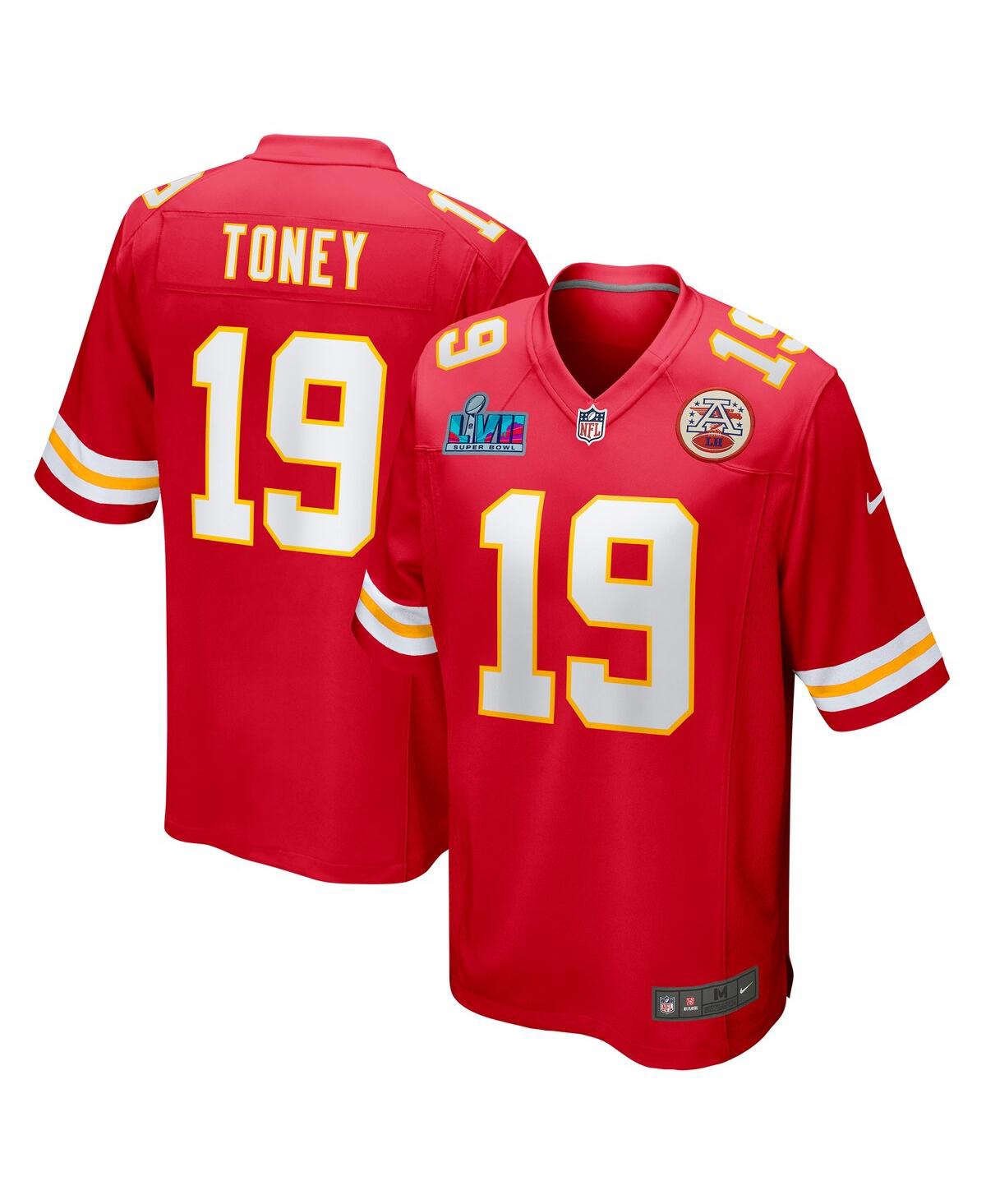 Men's Nike Kadarius ToneyKansas City Chiefs Super Bowl Lvii Patch Game Jersey - Red