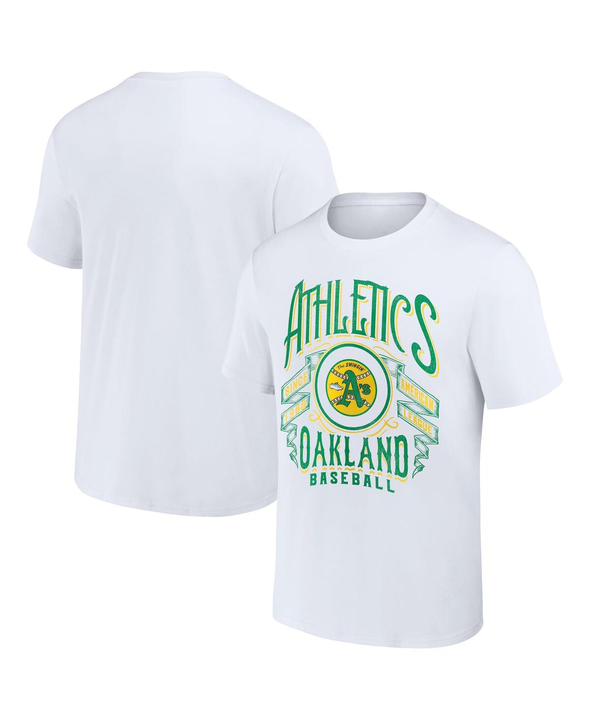 Fanatics Men's Darius Rucker Collection By  White Oakland Athletics Distressed Rock T-shirt