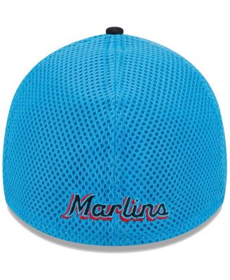 Men's Black Miami Marlins Team Neo 39THIRTY Flex Hat