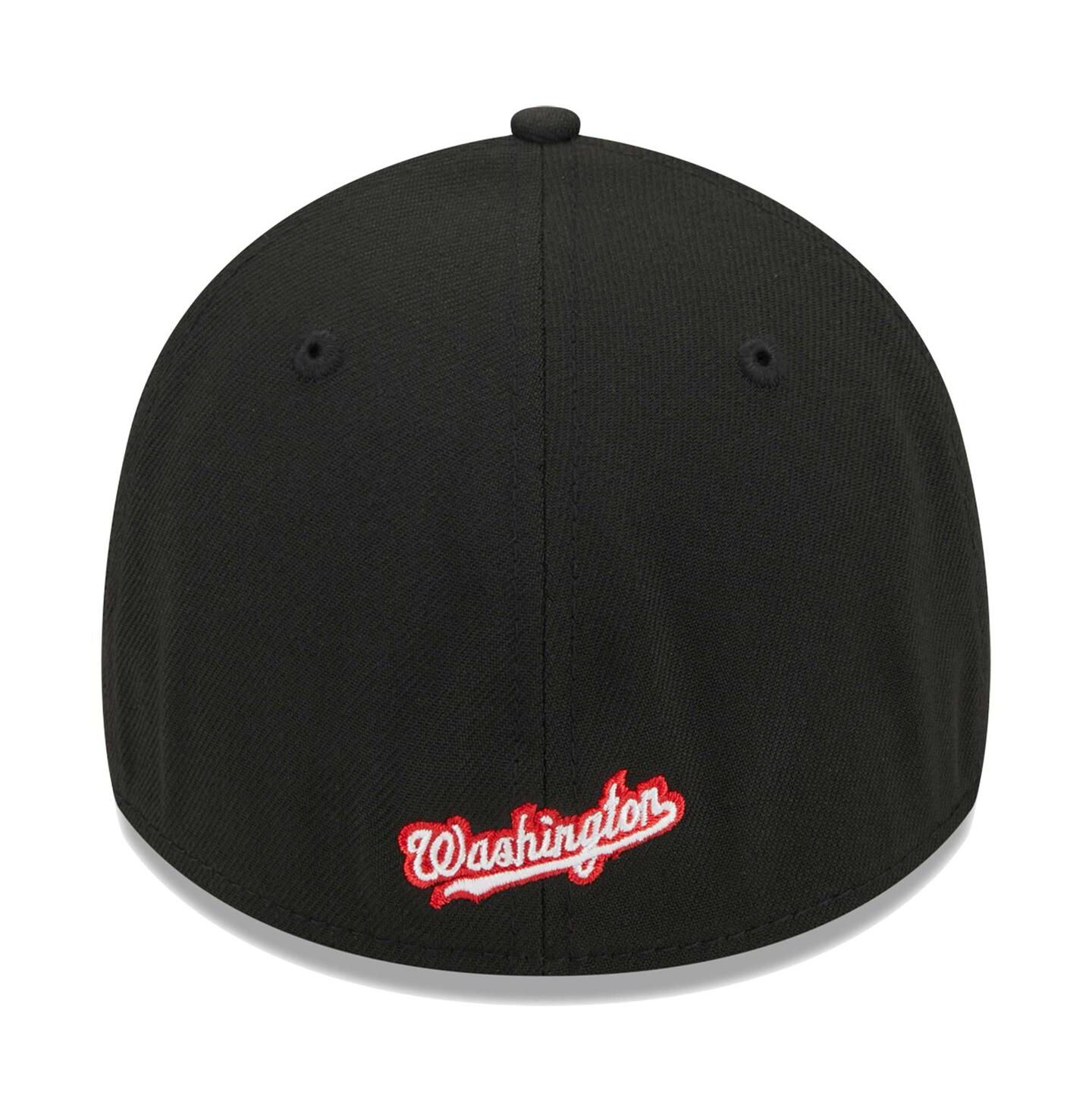 Мужская кепка New Era Black Washington Nationals Logo 39THIRTY Flex Hat — фото 5