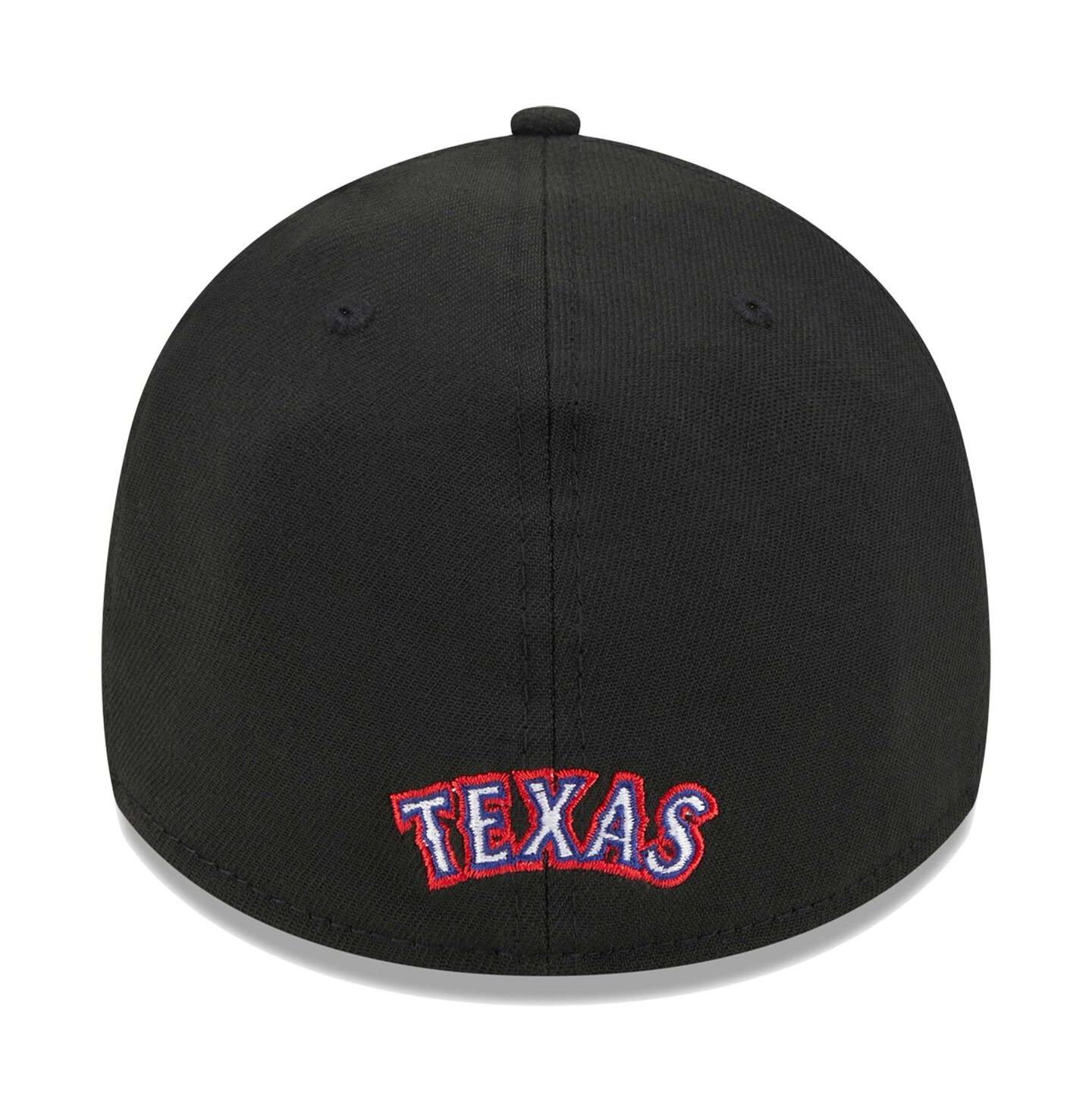 Мужская кепка New Era Black Texas Rangers Logo 39THIRTY Flex Hat — фото 5
