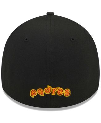 Men's Black San Diego Padres Logo 39THIRTY Flex Hat