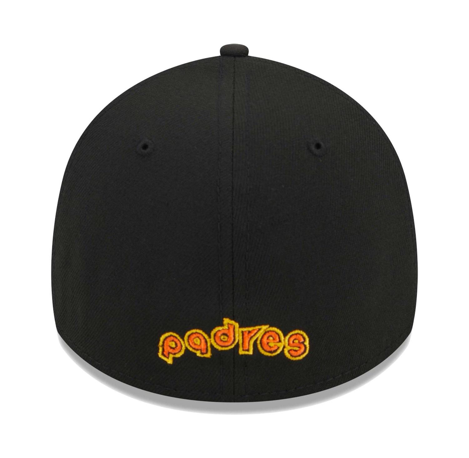 Men's Black San Diego Padres Logo 39THIRTY Flex Hat