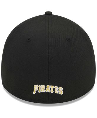 Men's Black Pittsburgh Pirates Logo 39THIRTY Flex Hat
