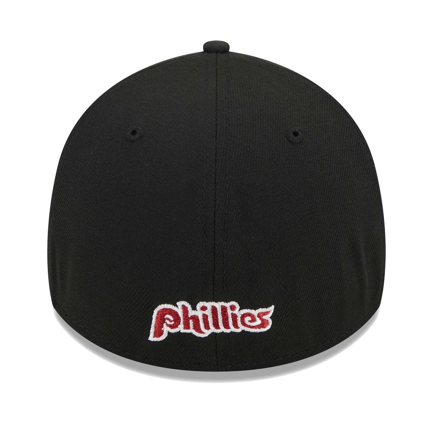 Men's Black Philadelphia Phillies Logo 39THIRTY Flex Hat