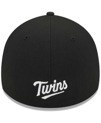 Men's Black Minnesota Twins Logo 39THIRTY Flex Hat