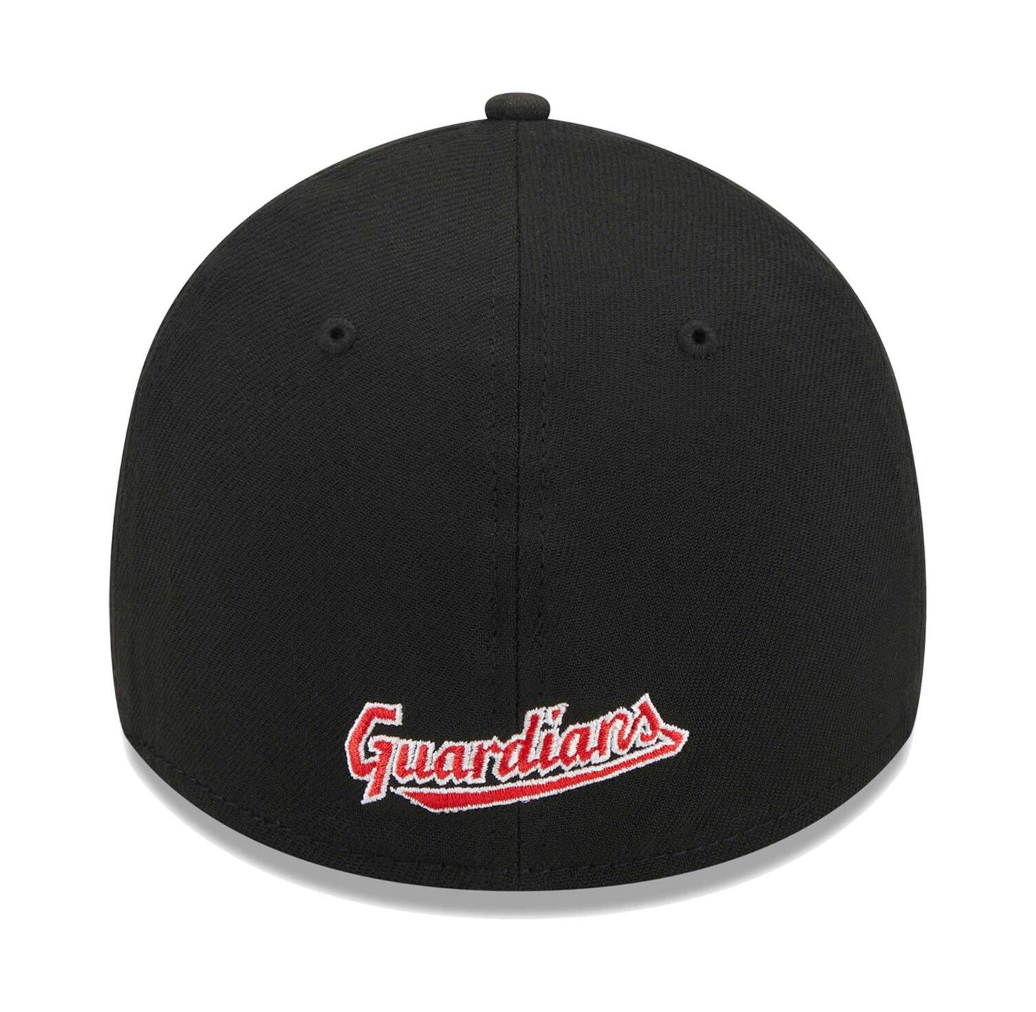 Men's Black Cleveland Guardians Logo 39THIRTY Flex Hat