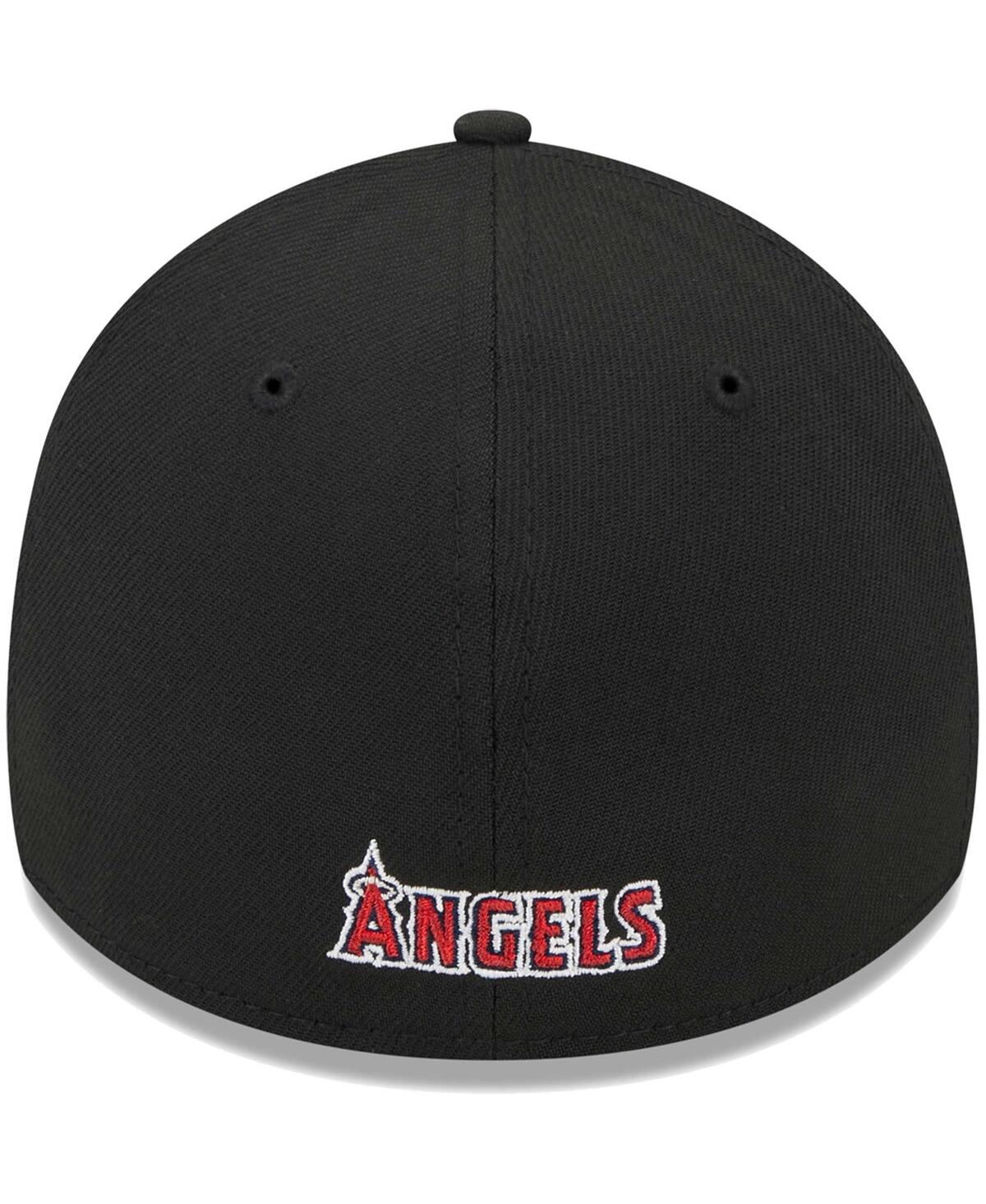 Men's New EraLos Angeles Angels Logo 39THIRTY Flex Hat - Black