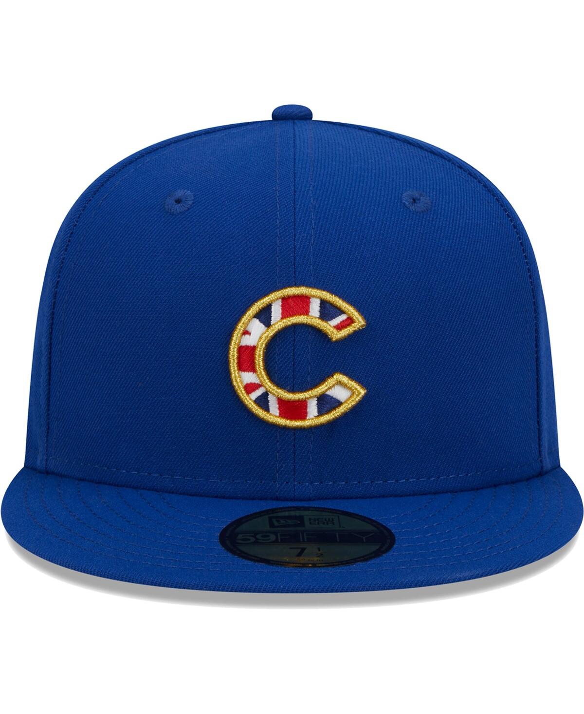 Men's New EraChicago Cubs 2023 Mlb World Tour: London Series Flag Fill 59FIFTY Fitted Hat - Royal