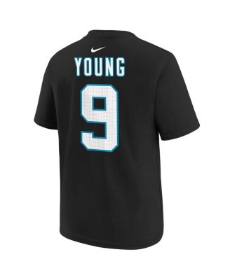 Preschool Boys and Girls Bryce Young Black Carolina Panthers 2023 NFL Draft First Round Pick Player Name and Number T-shirt