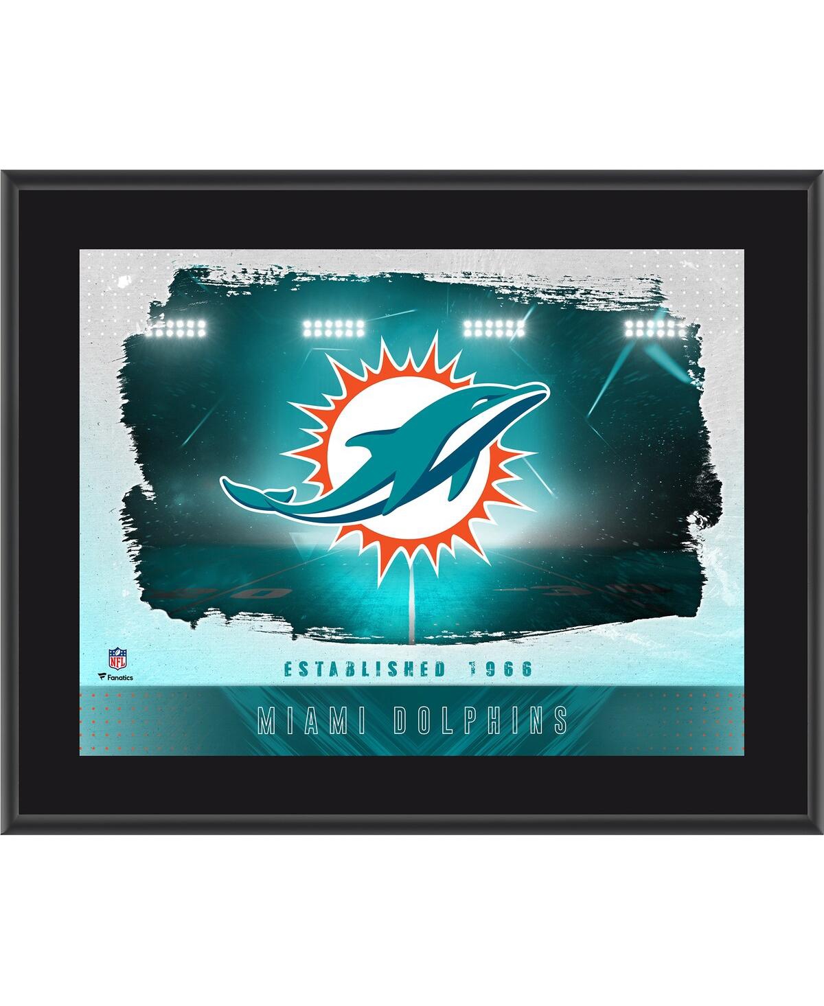 Fanatics Authentic Miami Dolphins 10.5" X 13" Horizontal Team Logo Sublimated Plaque In Multi