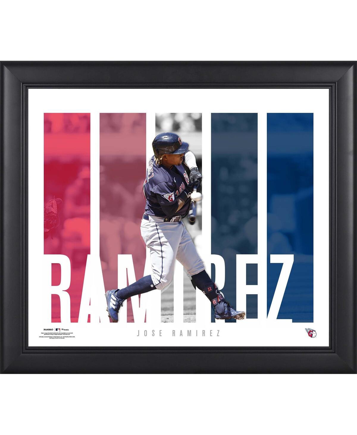 Fanatics Authentic Jose Ramirez Cleveland Guardians Framed 15" X 17" Player Panel Collage In Black