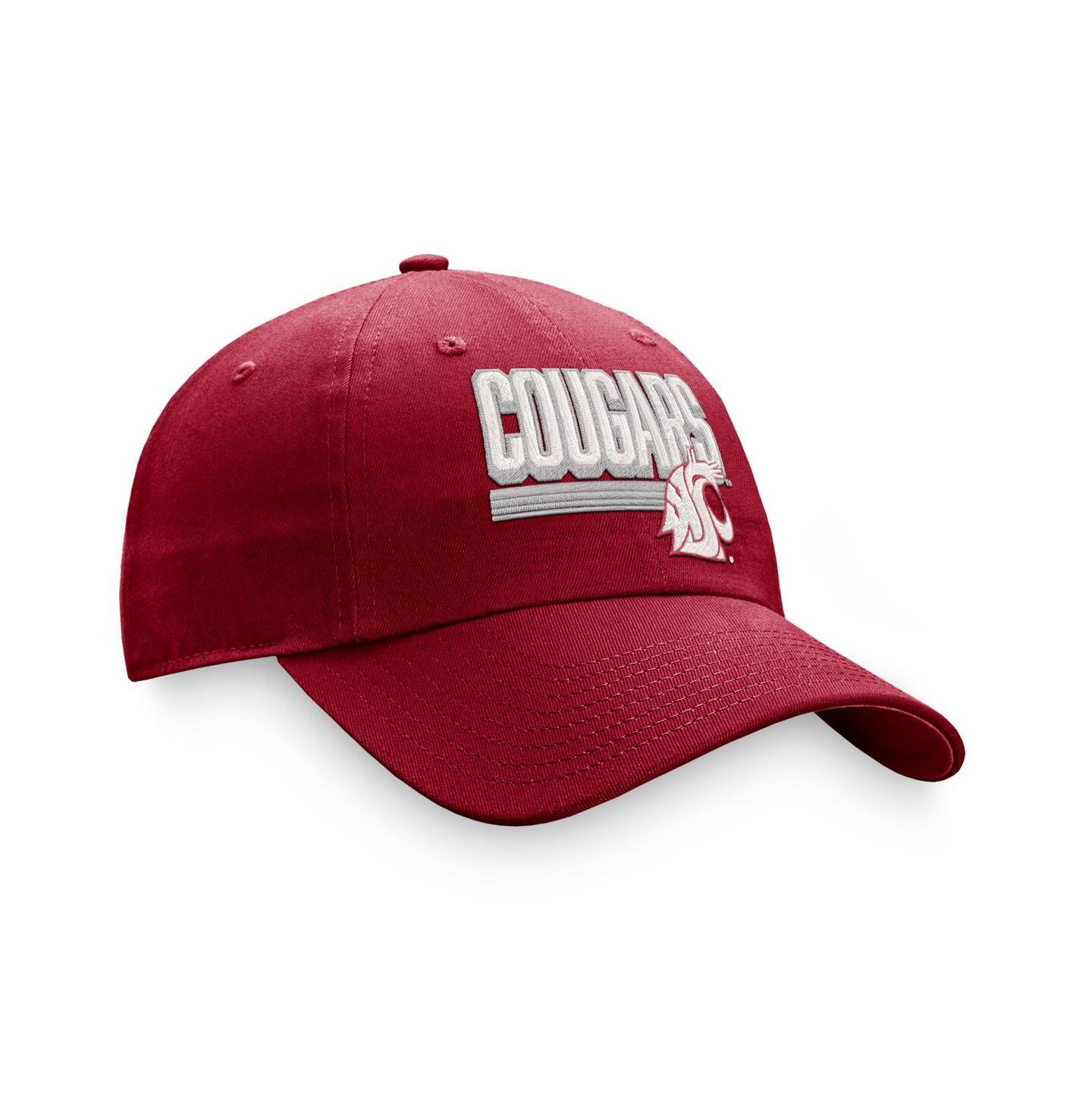 Мужская кепка Top of the World Crimson Washington State Cougars Slice Adjustable Hat — фото 4